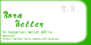 nora weller business card